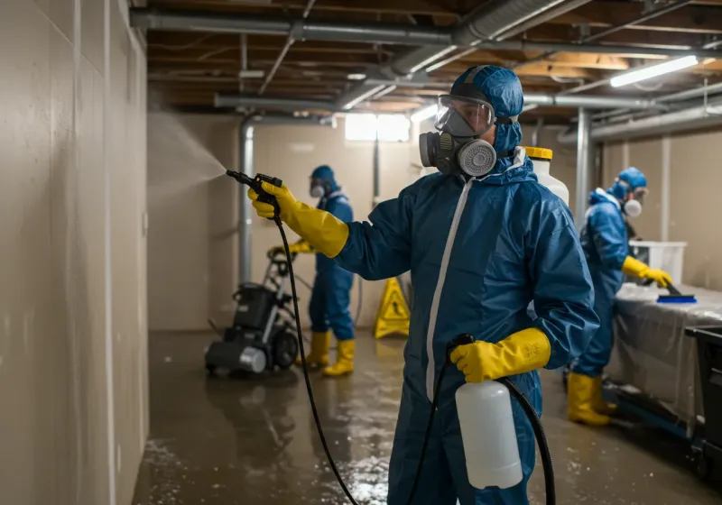 Basement Sanitization and Antimicrobial Treatment process in Basin City, WA